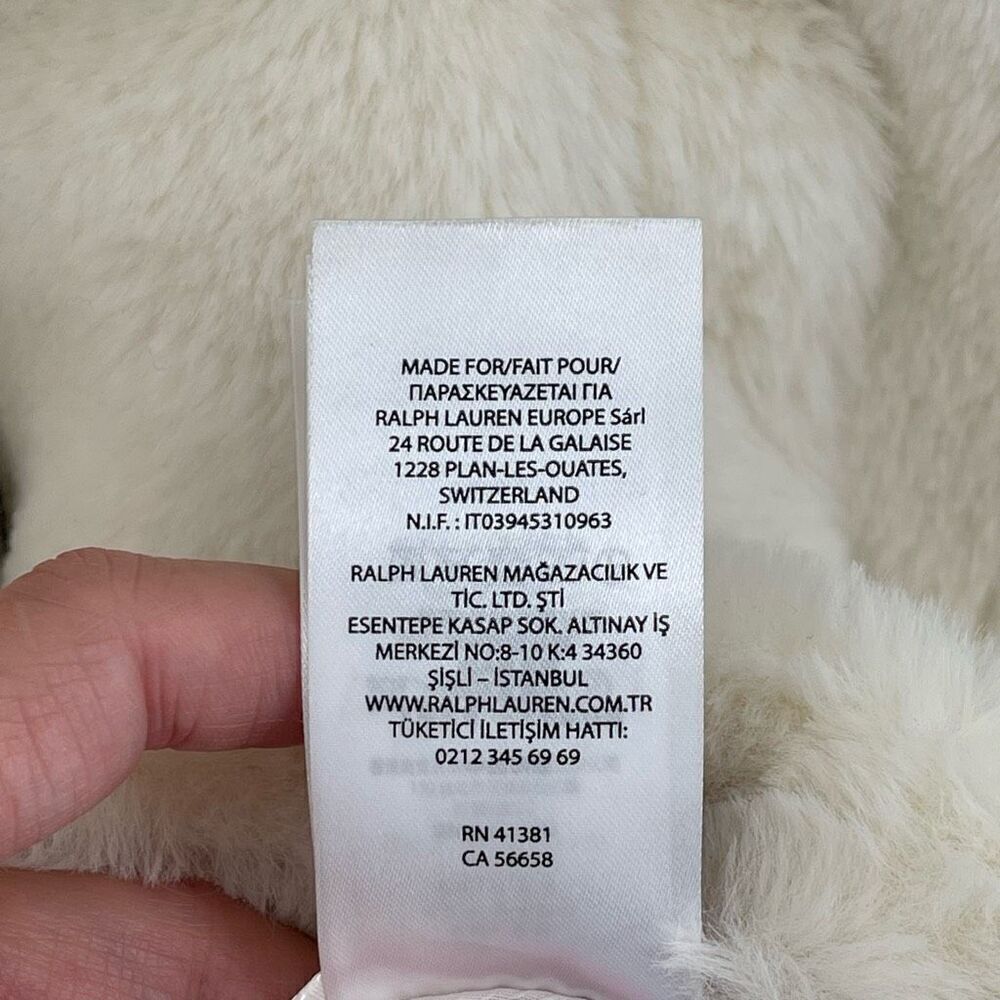 Lauren‎ Ralph Lauren Asymmetric Faux Fur Moto Coat Women Medium Cream Lined - Picture 12 of 12